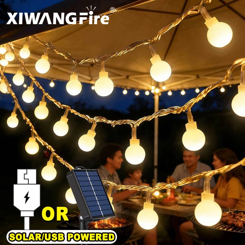 Sustainable Living Practices - Guirnalda de Luces Solares/USB/a Pilas de