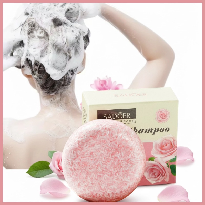 Bar Soap Shampoo Solid - Jabón Sólido en Barra de Rosa